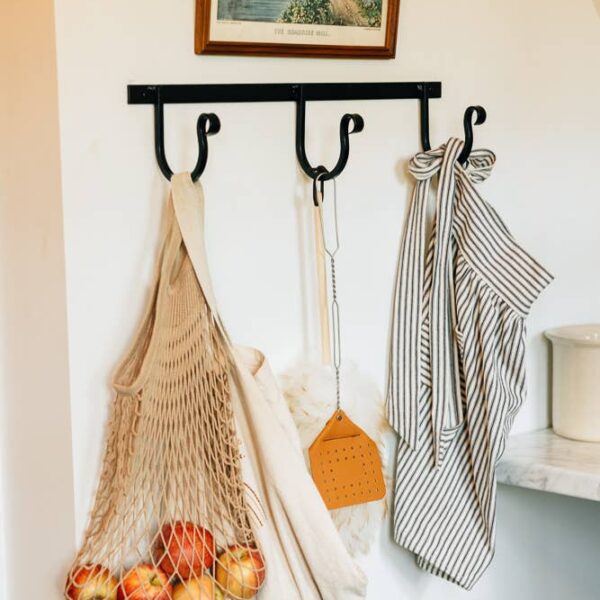 Millstream Home - The Wrought Iron Rack with Hooks - Image 5