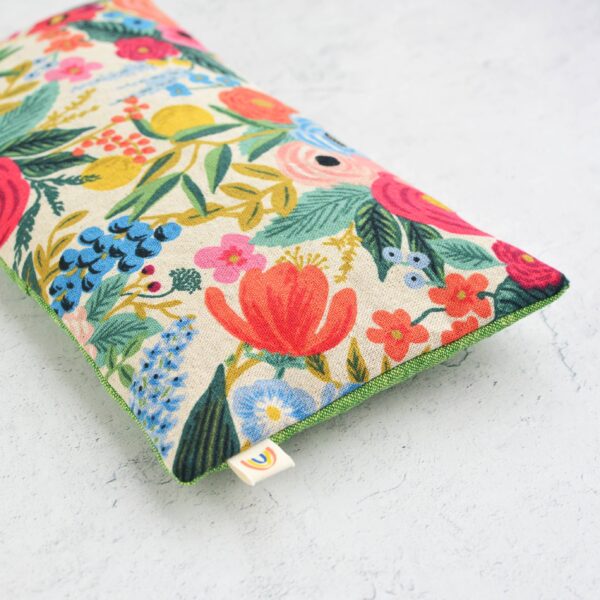 Oversized Eye Pillow in Garden Party Floral Canvas Spring: Lavender - Image 3