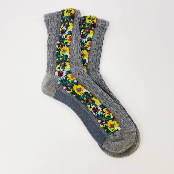 Noble Floral Beauty Socks: Noble White - Image 10