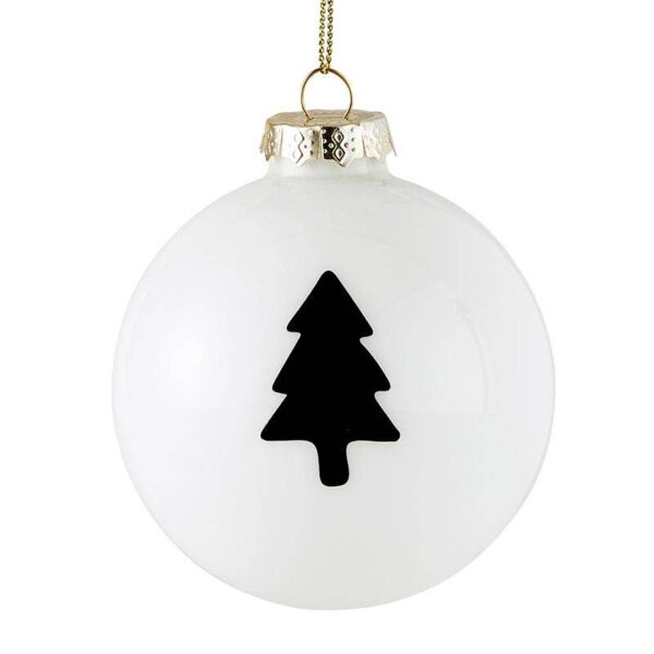Glass Ornament Set - Merry Merry + Tree - Set of 2 - Image 3