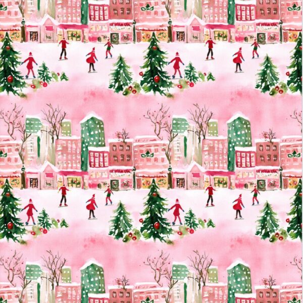 City Sidewalks: Double-Sided Hand Towel: Pink