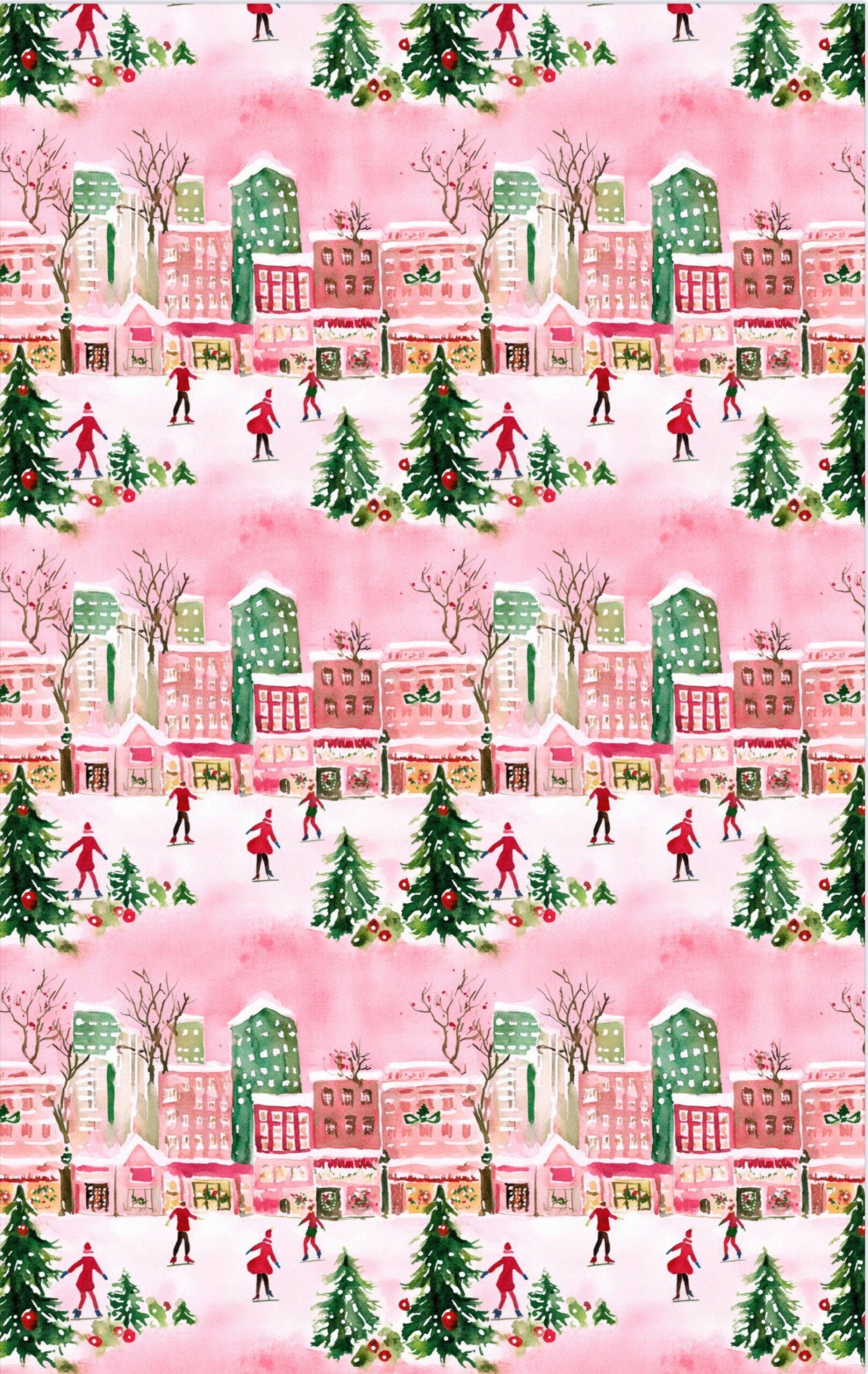 City Sidewalks: Double-Sided Hand Towel: Pink