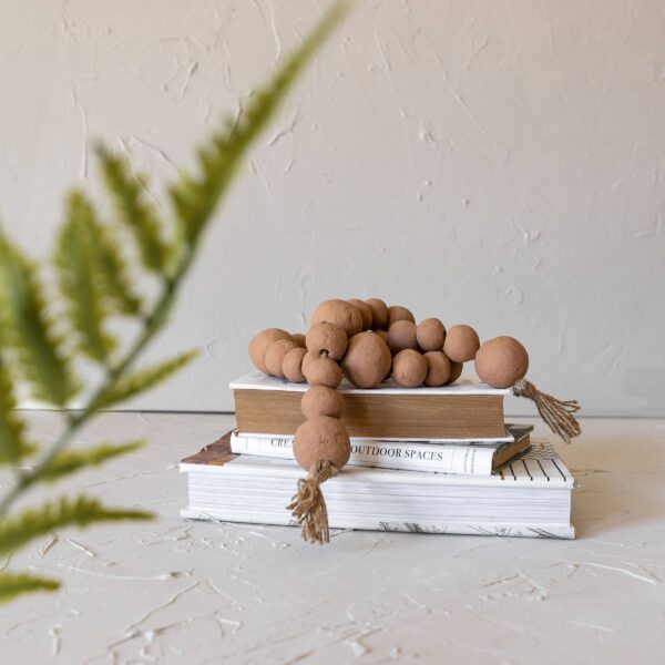 Osa Bead Garland Terracotta & Jute - Image 2