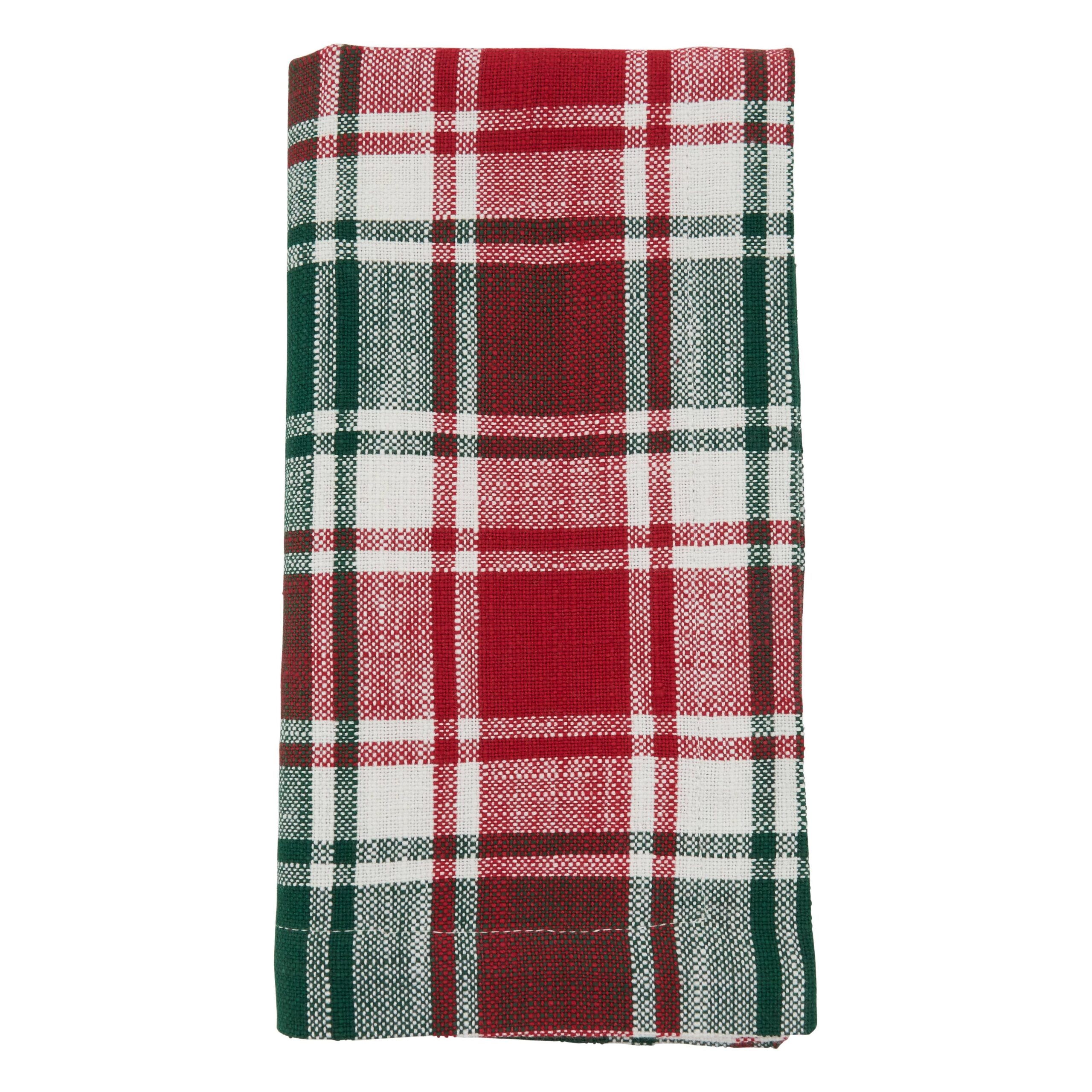 Plaid Napkin - Year-Round Table Décor: Red/Green, 20"