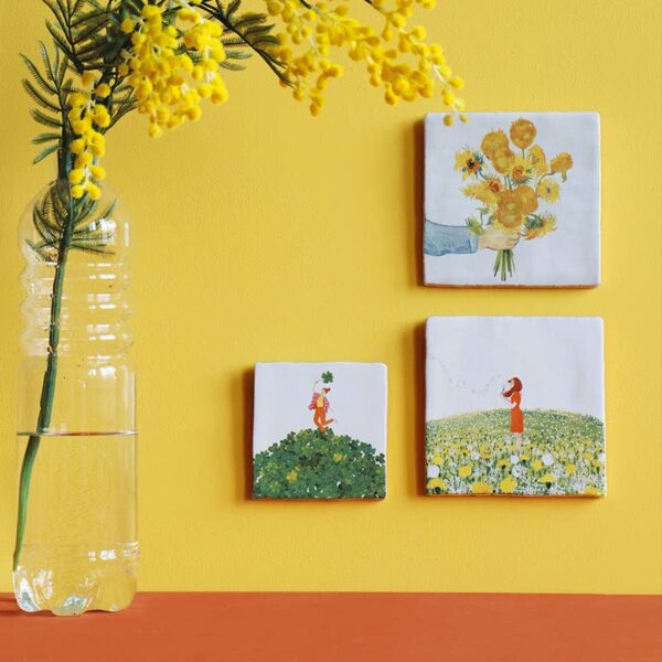 Sunflowers from me to you | StoryTiles art on tile: S - Image 3