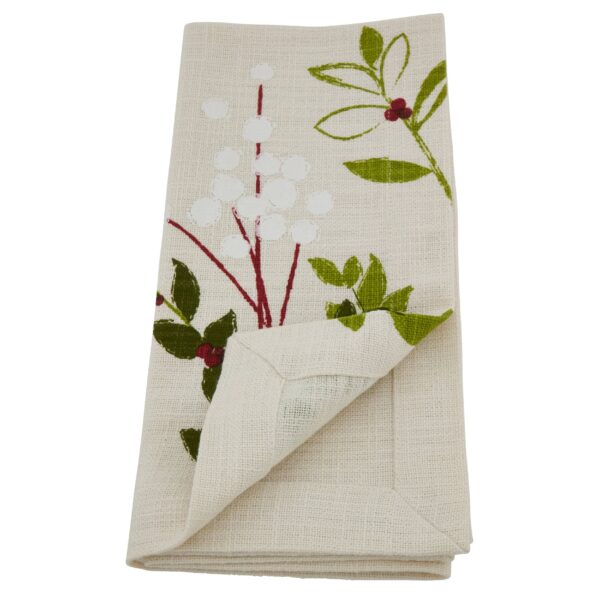 Holiday Botanical Napkin: Natural, 20" - Image 3