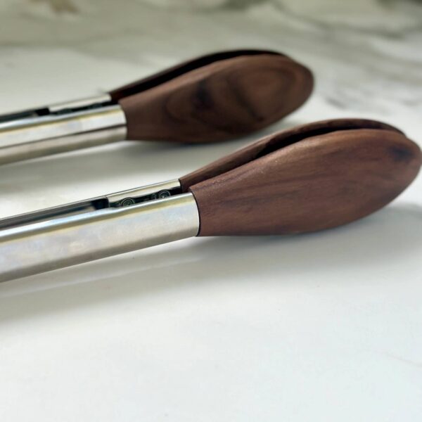 Olive Wood and Stainless Steel Tongs: Olive - Image 7