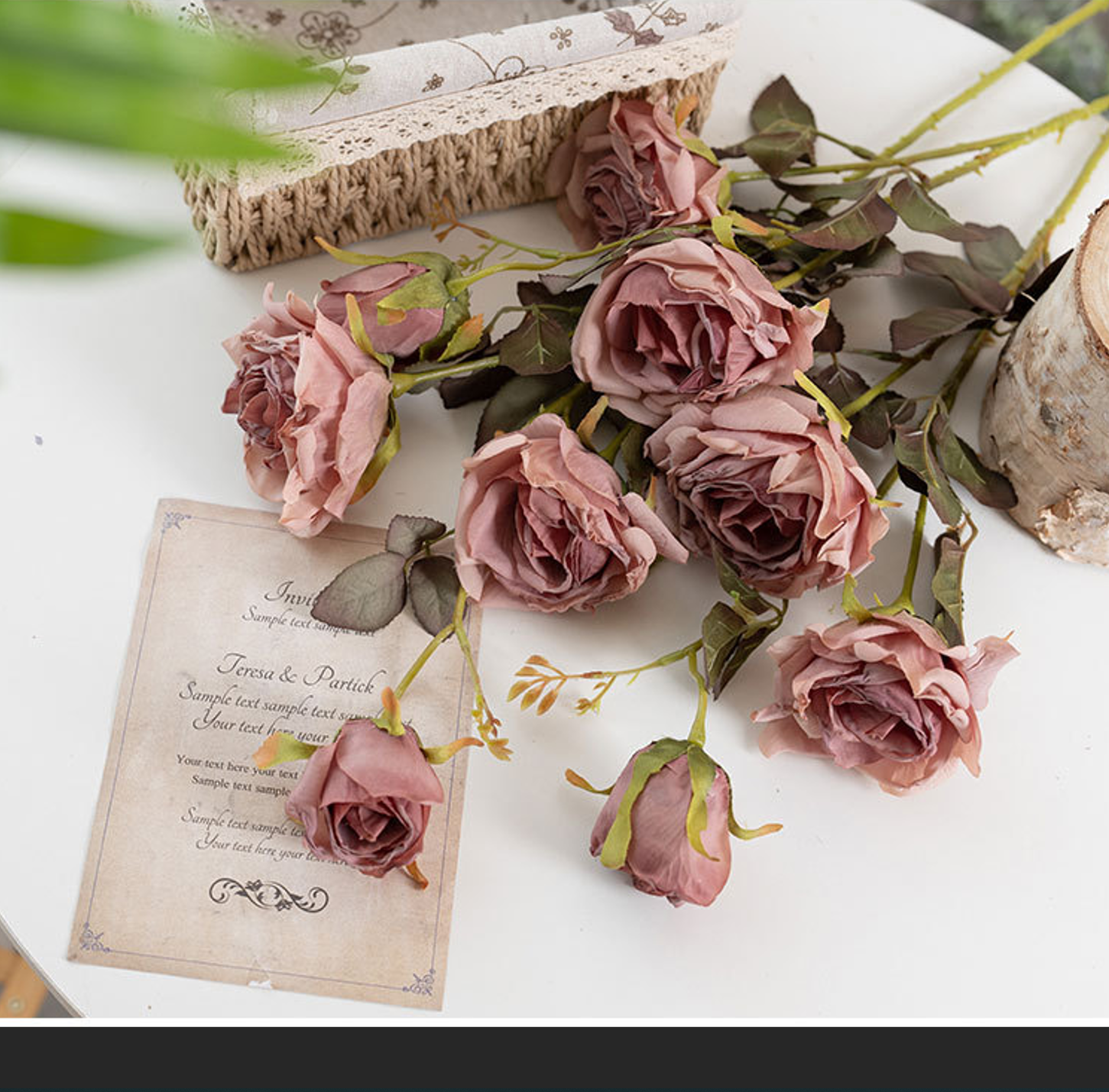 ARTIFICIAL ROSES: Yellow