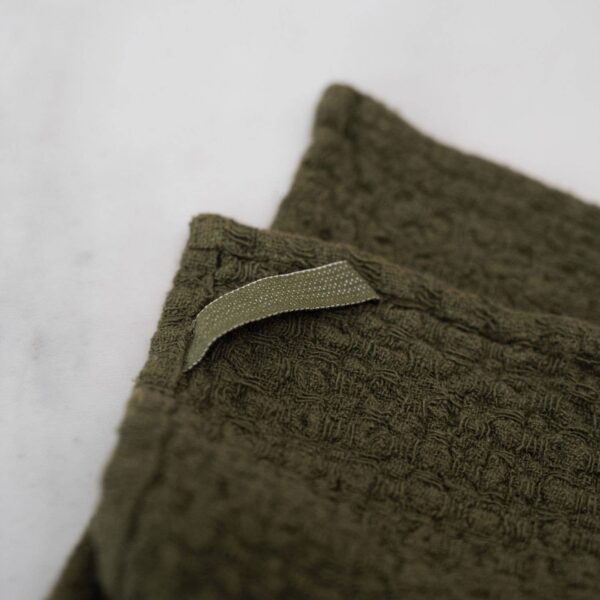 Linen Tales - Martini Olive Linen Dishcloth Set of 2 - Image 3