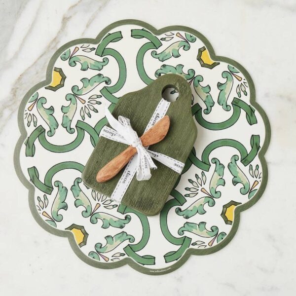 Dutch Cheese Board with Spreader Spruce Green - Image 3