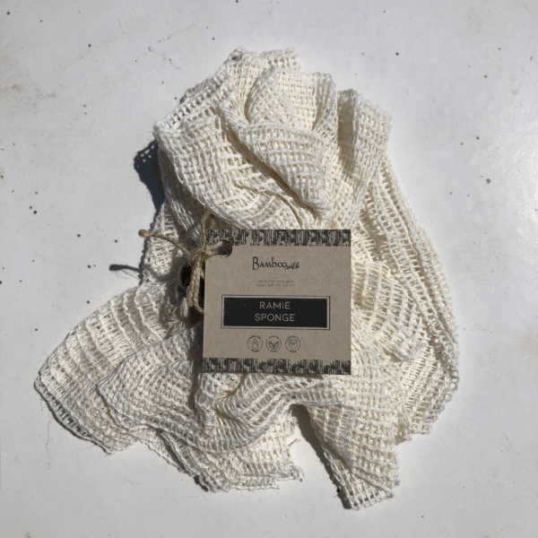 Shower Pouf | Ramie Exfoliating Sponge | Stocking Stuffer - Image 2
