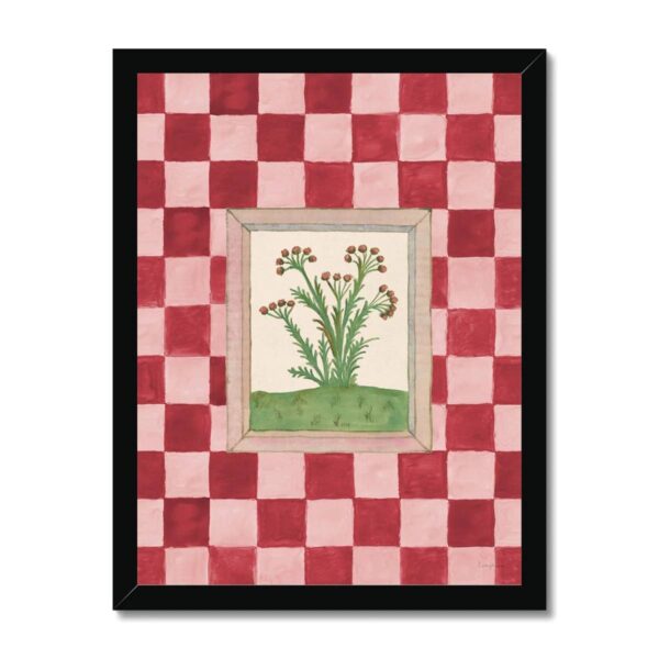 Roomytown Inc - Book of Herbs Pink Check Fine Art Print - Image 3
