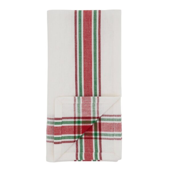Plaid Napkin - Ideal for Special Gatherings: Red/Green, 20" - Image 2