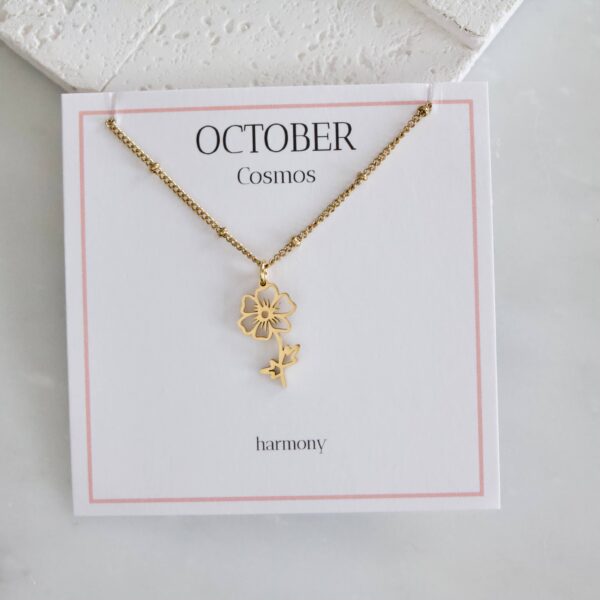 Birth Flower Necklaces - Waterproof: November - Chrysanthemum - Image 7
