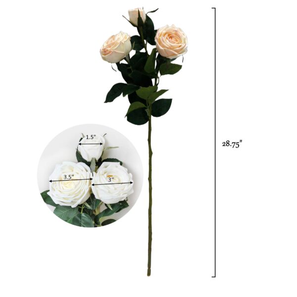 28.75"-Elegant Fall theme Real Touch Cabbage Rose : Dark Mocha - Image 4