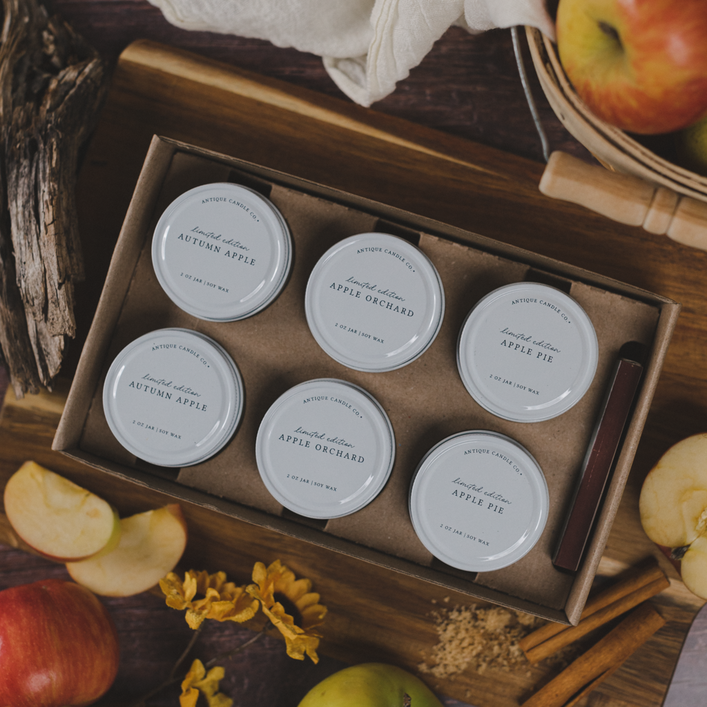 Antique Candle Co.® - Apple Pickin' – Soy Wax 2 oz Candle Sample Pack
