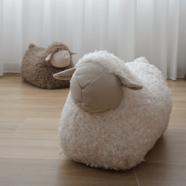 BAA BAA Sheep POUFF: Taupe - Image 4