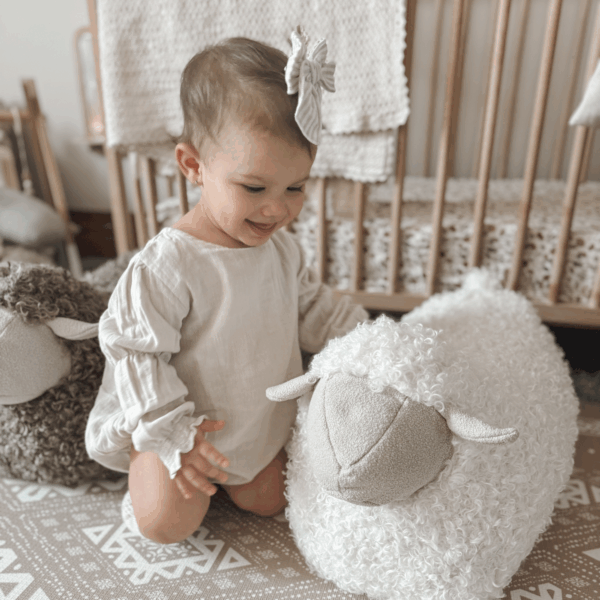 BAA BAA Sheep POUFF: Taupe - Image 5