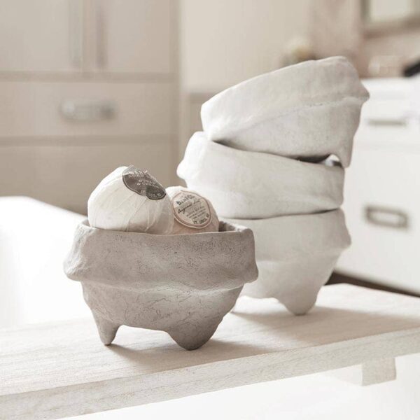 Paper Mache Bowl - Grey - Image 2