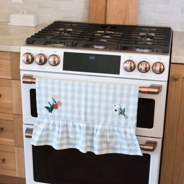 Blue Ruffled Gingham Dish Towel - Image 3
