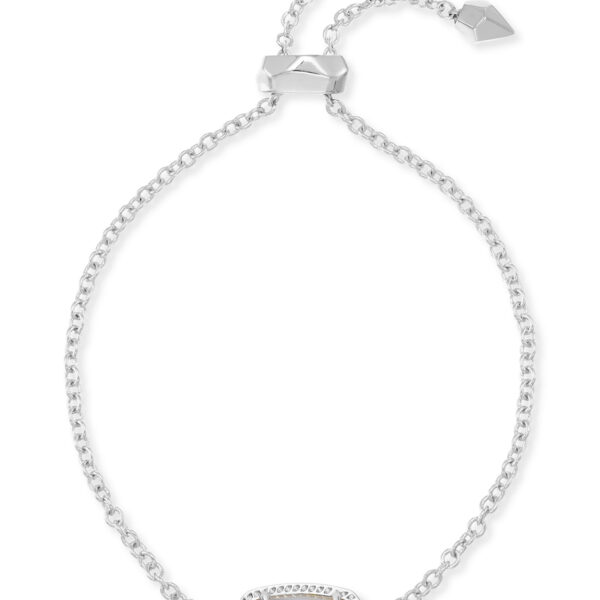 ELAINA DELICATE CHAIN BRACELET RHODIUM IVORY MOTHER OF PEARL