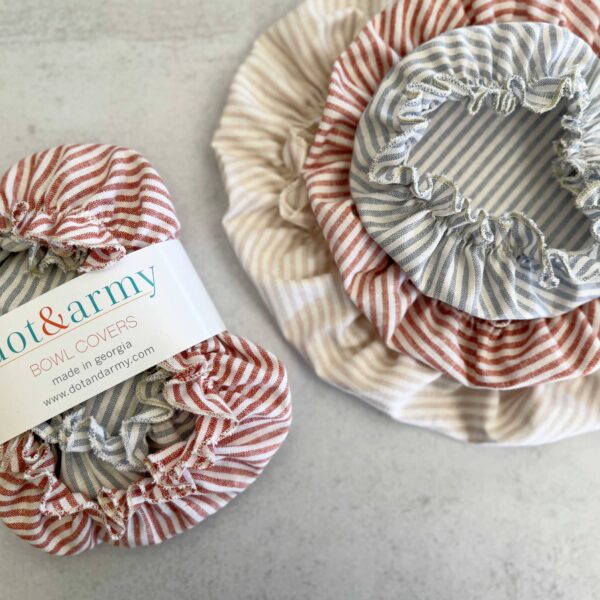 Americana Stripe Bowl Covers, set of three - Image 4