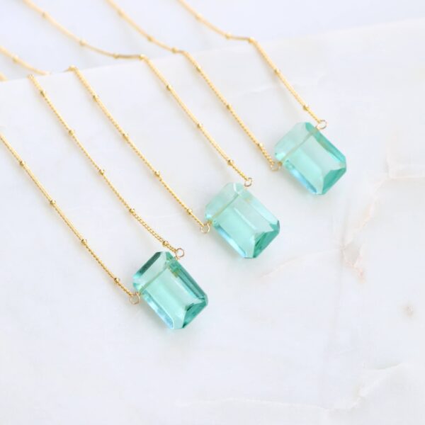 Aquamarine Quartz Necklace - Image 2