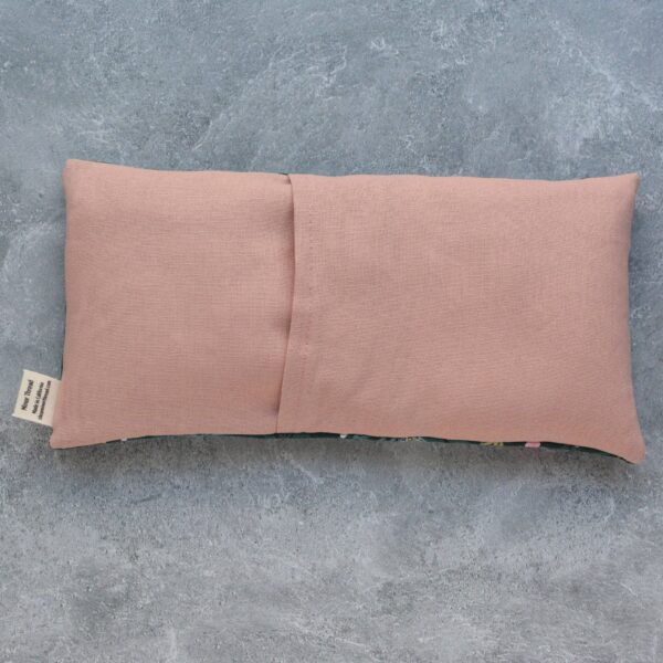 Weighted Eye Pillow in Peacock Garden Deep Teal Cotton: Lavender - Image 3
