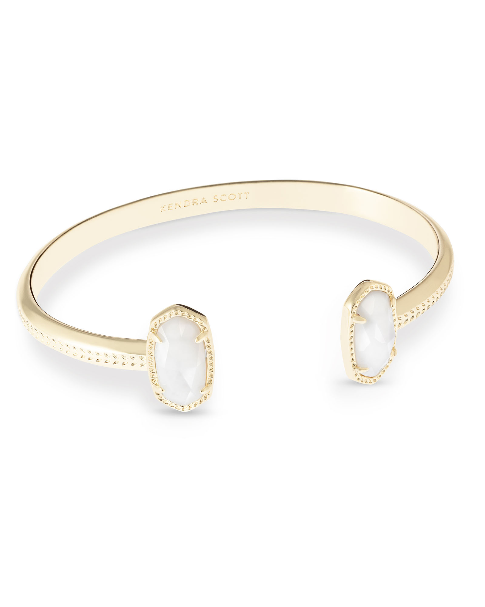 ELTON CUFF BRACELET GOLD IVORY MOTHER OF PEARL