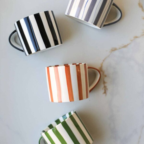 Simple Striped Mugs: Red - Image 2