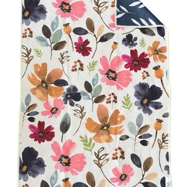 Ester: Reversible Hand Towel: Cream/Navy - Image 2