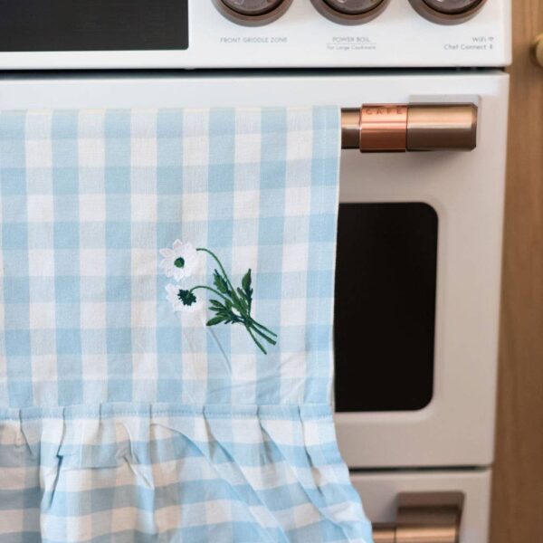Blue Ruffled Gingham Dish Towel - Image 5