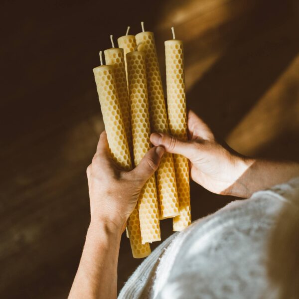 Goldrick Natural Living - Honeycomb Beeswax Dinner Candles - Image 7