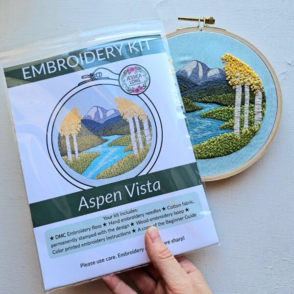 Aspen Vista Landscape Embroidery Kit - Image 5
