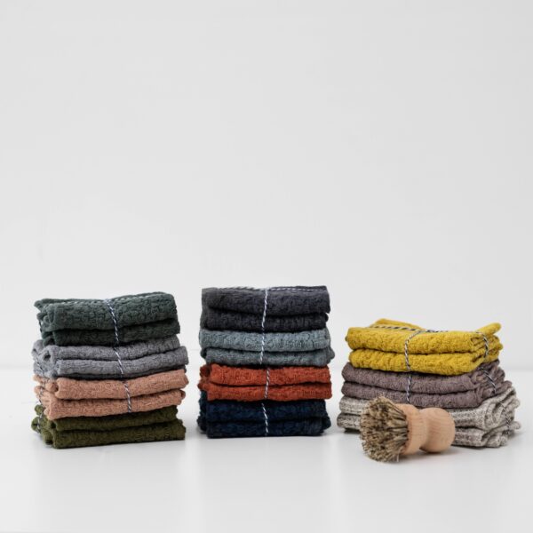 Linen Tales - Dark Grey Linen Dishcloth Set of 2 - Image 5