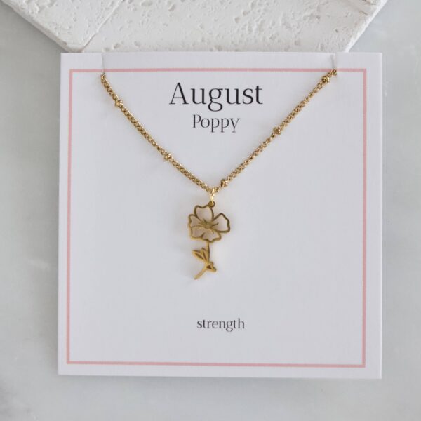 Birth Flower Necklaces - Waterproof: November - Chrysanthemum - Image 9