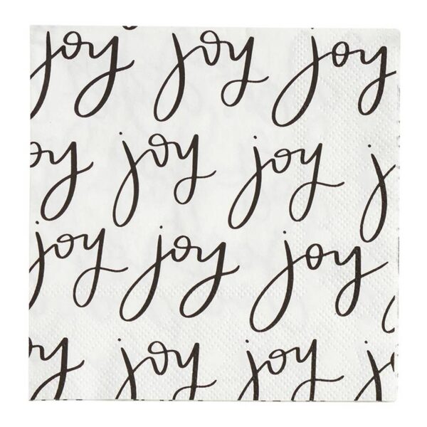 Ceramic Napkin Tray + Napkins - Joy: Ceramic, Paper, Cotton Twill Ribbon - Image 3