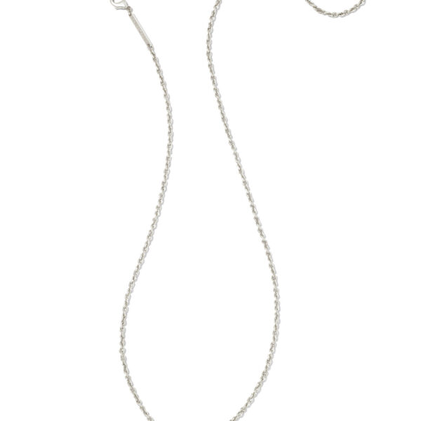 CAILIN CRYSTAL PENDANT NECKLACE RHODIUM METAL WHITE CZ - Image 2