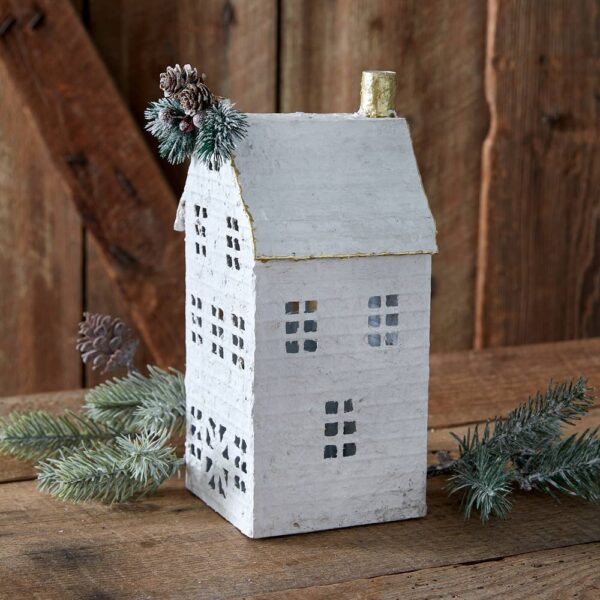 Snowy Mansion Luminary - Image 3