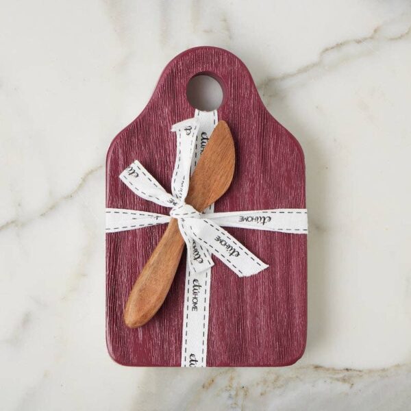 Dutch Cheese Board with Spreader Merlot Red - Image 4