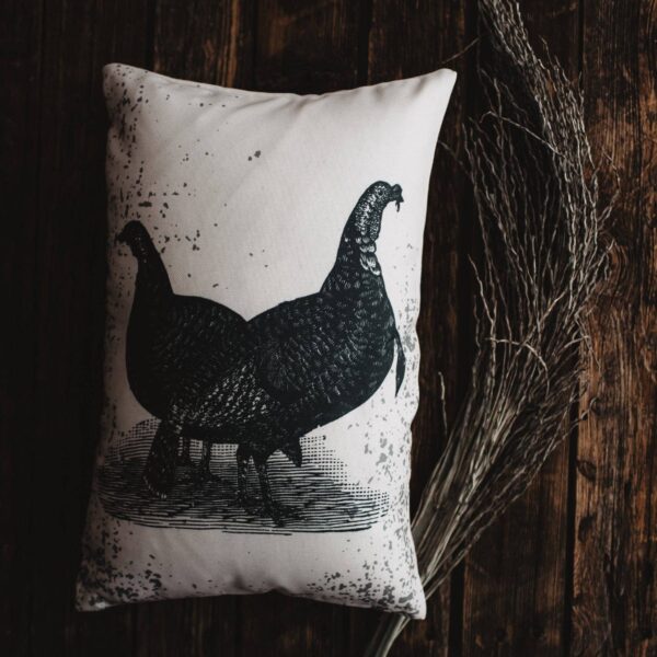 UniikPillows - Primitive Black Turkeys Lumbar Pillow Cover | 12x18 Hallowee (1) - Image 2