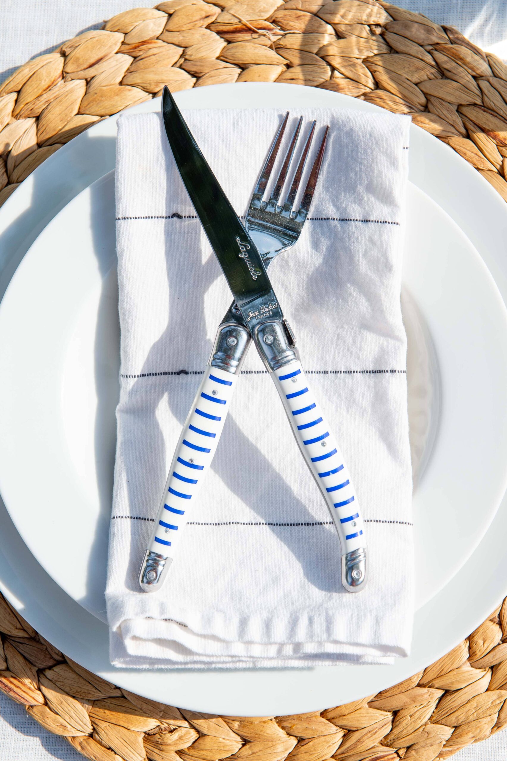 Jean Dubost 12 Piece Cutlery Set in Mariniere - Image 2