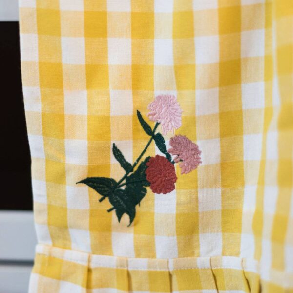 Yellow Ruffled Gingham Dish Towel - Image 2