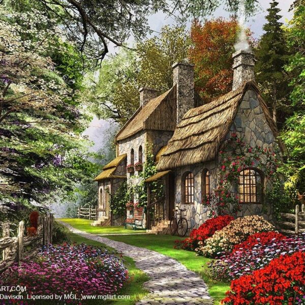 Figured'Art Paint By Number  Rolled Kit -Country scene