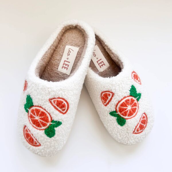 Orange Plush Slippers: 41/42 Medium - Image 3