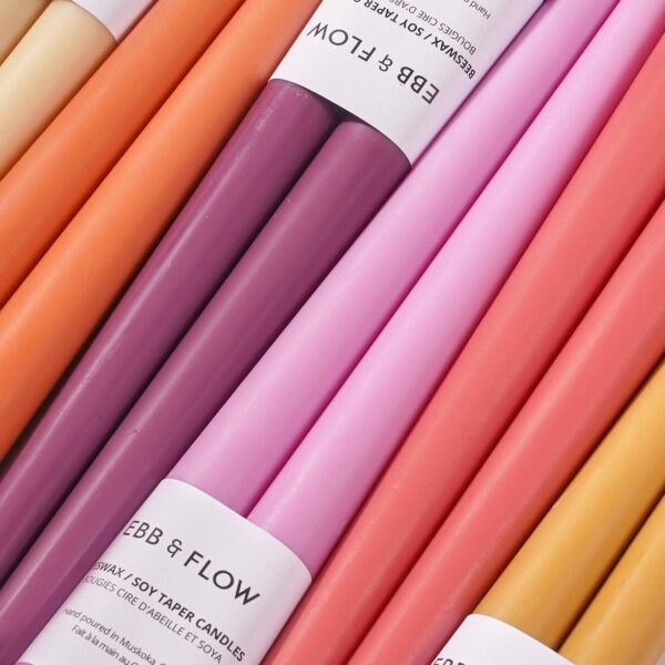 Ebb & Flow - Beeswax / Soy Taper Candle Box Set - Warm - Image 2