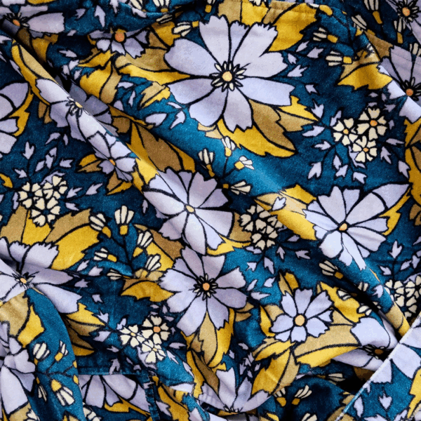 Handker Bandanas - Velvet Robe: Reversible Cotton Duster - Daisy - Image 3