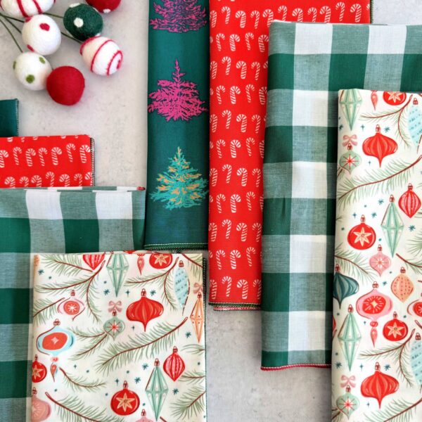 Dot and Army - Deck the Halls Cloth Napkin Bundle, set of eight - Image 2