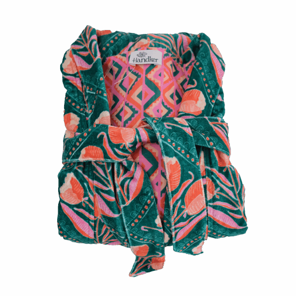 Handker Bandanas - Velvet Robe:  Reversible Cotton Duster - Winnie
