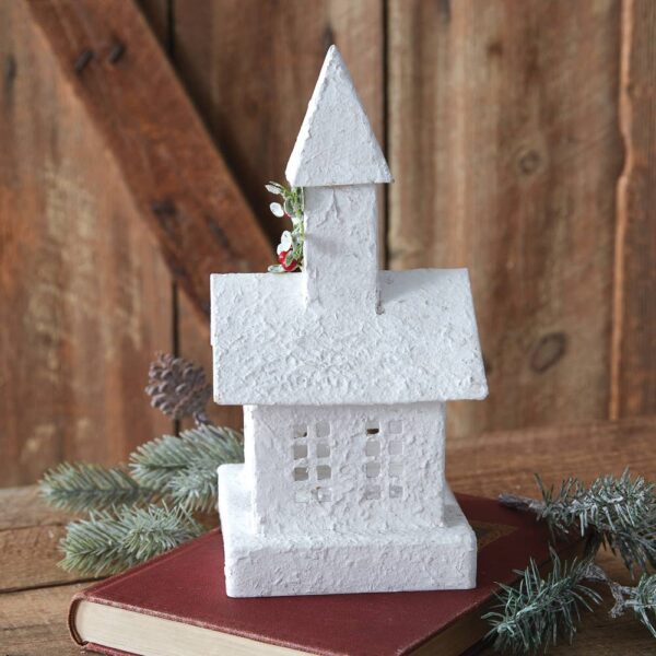 Snowy Church Luminary - Image 2